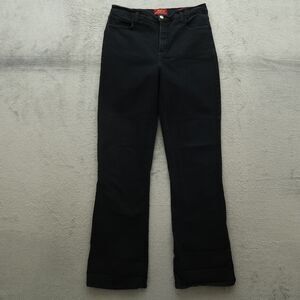 NYDJ Jeans Women's Size 10 Black High-Rise Bootcut Denim 33" Inseam Dark Wash